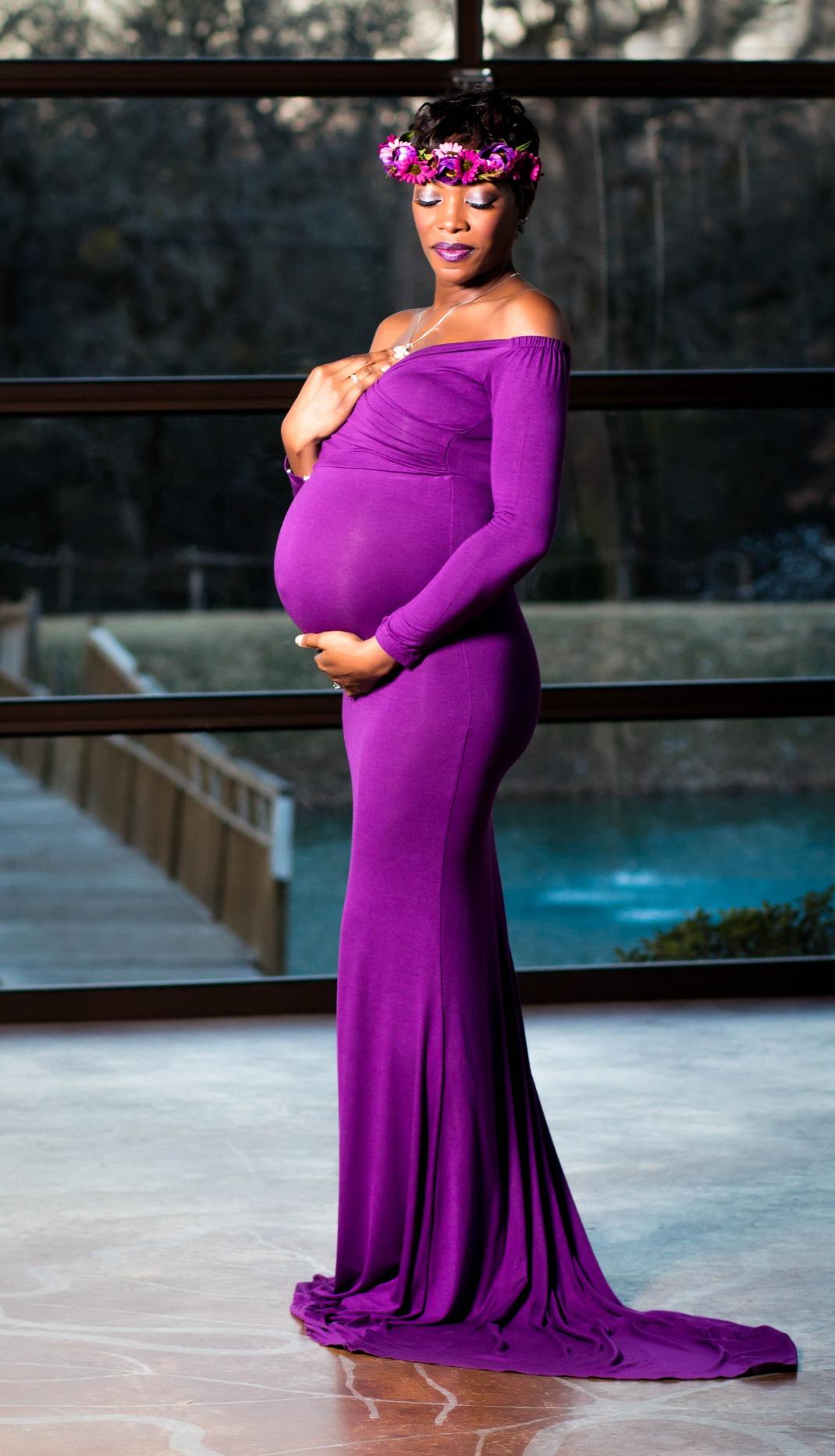 Maternity-dress, Medium Purple